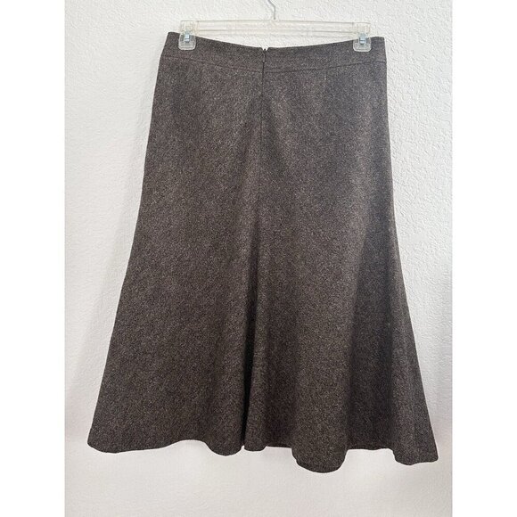 Grace Elements Women's‎ Skirt 10 Brown Wool Silk Blend Boucle Cottagecore Earthy - Picture 6 of 12